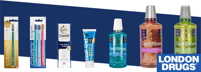 New Curaprox Toothbrushes & X-PUR Opti-Rinse's Available at London Drugs Pharmacies