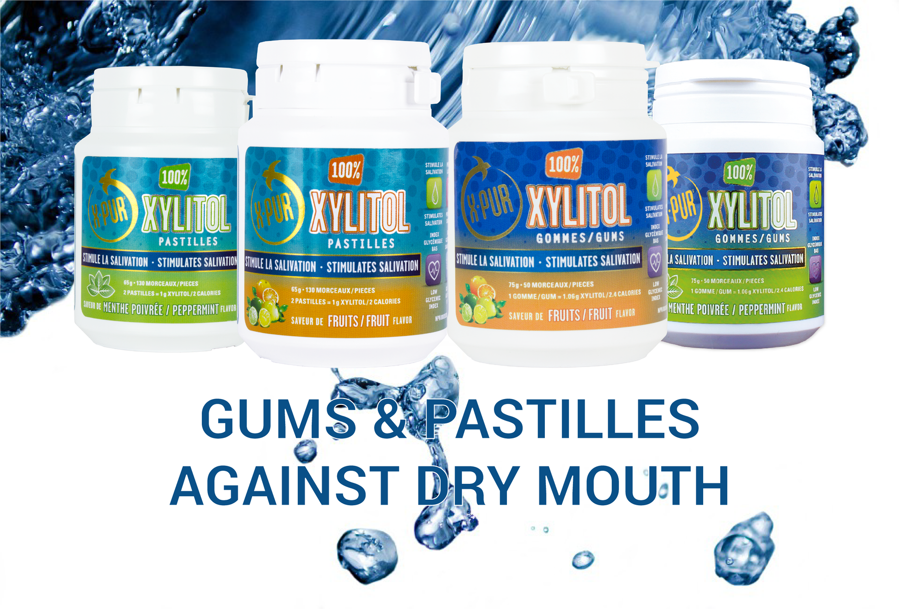 X-PUR 100% Xylitol: Gums & Pastilles Against Dry Mouth