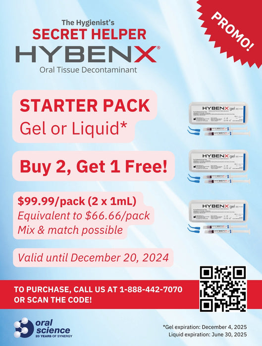 Hybenx - Oral Tissue Decontaminant - GEL - BUY 2, GET 1 FREE