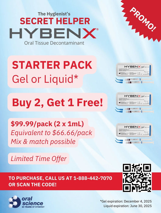 Hybenx - Oral Tissue Decontaminant - GEL - BUY 2, GET 1 FREE