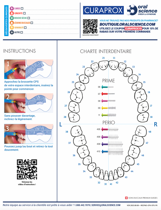 Recommendation Pads - Curaprox Interdental Brushes