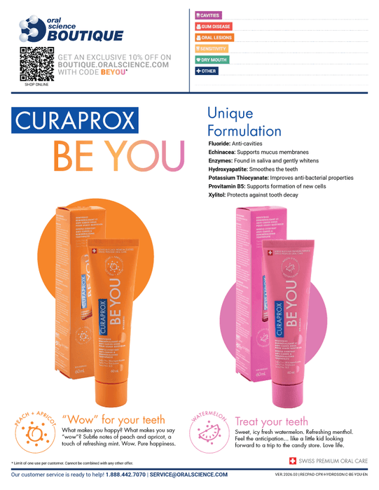Recommendation Pads, Curaprox Hydrosonic Pro & Be You - Oral Science
