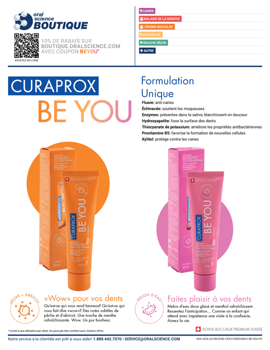 Recommendation Pads, Curaprox Hydrosonic Pro & Be You - Oral Science