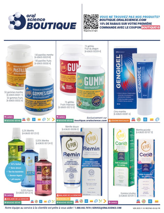 Recommendation Pads - X-PUR, Curaprox, Gengigel