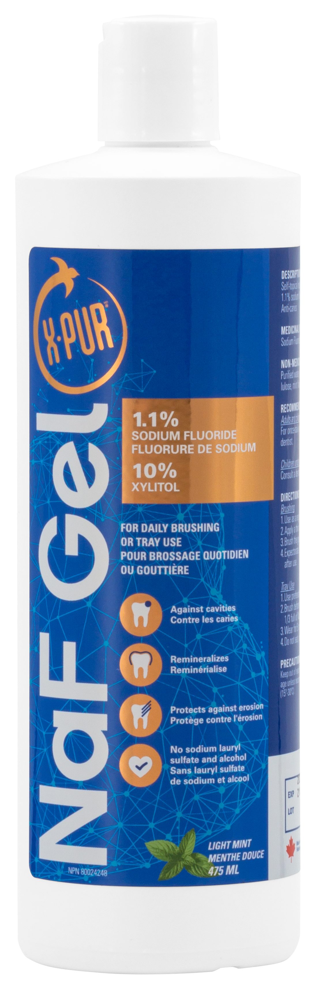 X-PUR 1.1% NaF Gel - 475ml - Oral Science