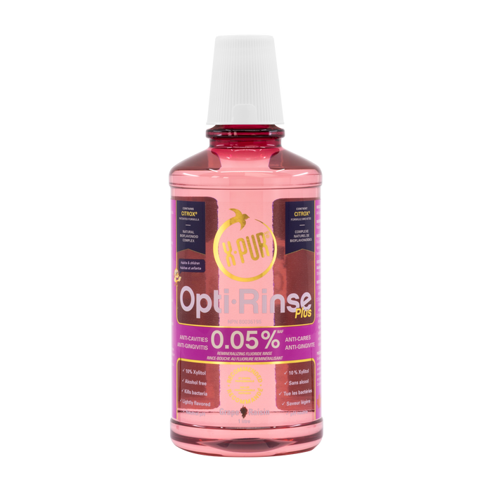 X-PUR Opti-Rinse Plus 0.05% NaF - Grape - Kid-Friendly - 500 ML